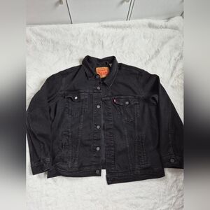 Levi’s Original Trucker Denim Jacket Black Last Night XL NWOT